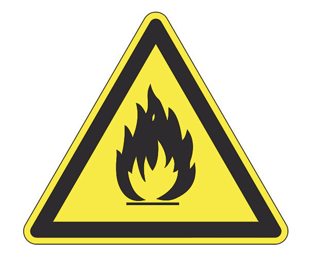 Panneau d'avertissement "danger matières inflammables" Novap