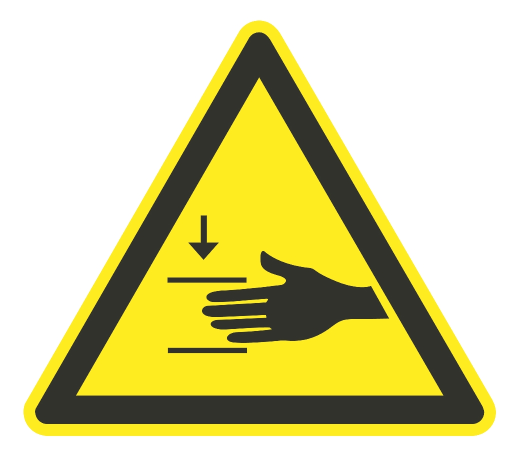  Panneau danger écrasement des mains 