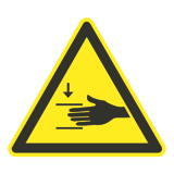  Panneau danger écrasement des mains 
