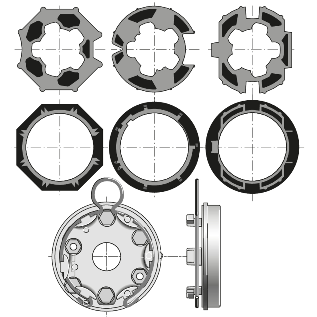 Kit accessoires traditionnel tunnel pour volet roulant Somfy