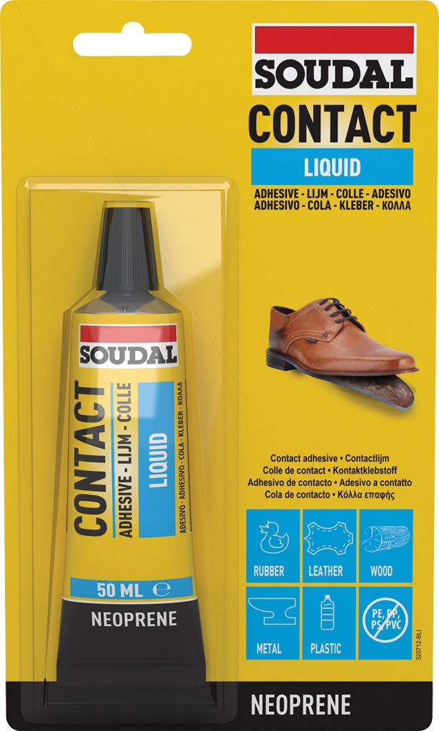 Colle de contact néoprène 44A tube 50ml Soudal