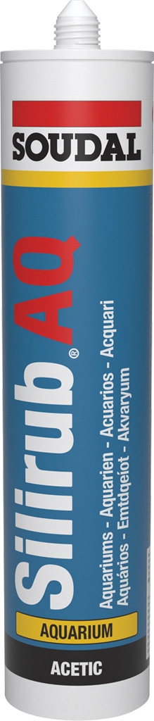 Mastic silicone transparent Silirub AQ spécial verre Soudal
