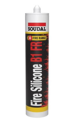 Mastic Fire Silicone B1 FR 300 ml Soudal