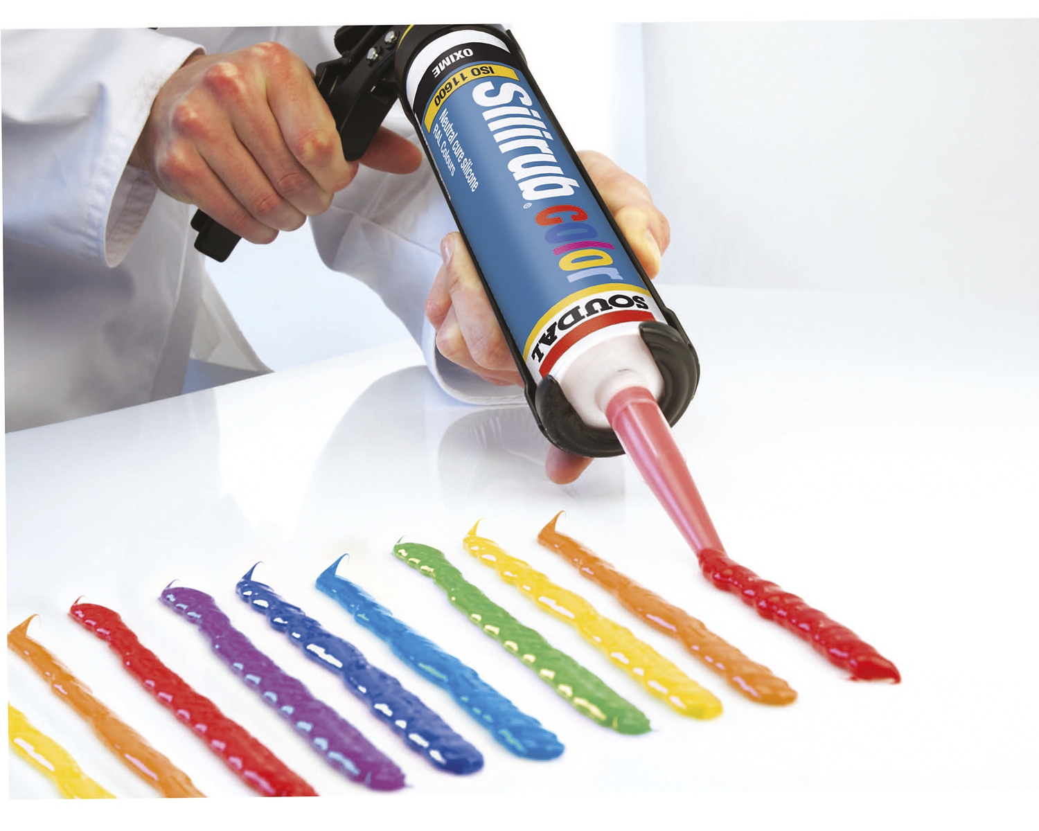 Mastic silicone silirub color Soudal