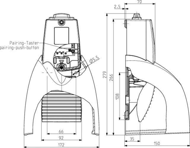 Pédale radio RF GFSI SW2.4 Steute