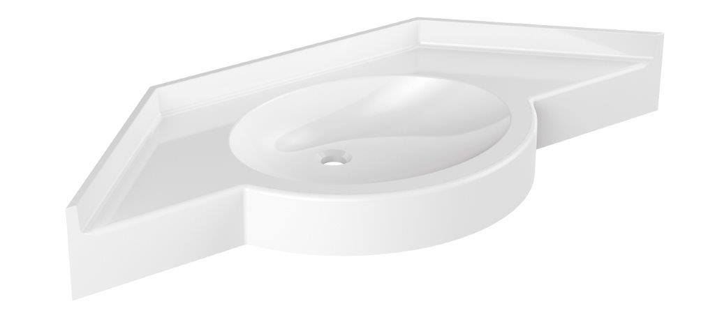 Plan vasque Angle Bol - Prismalite Stratus