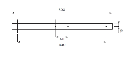 Cornière pour plan de toilette prismalite - Inox Stratus