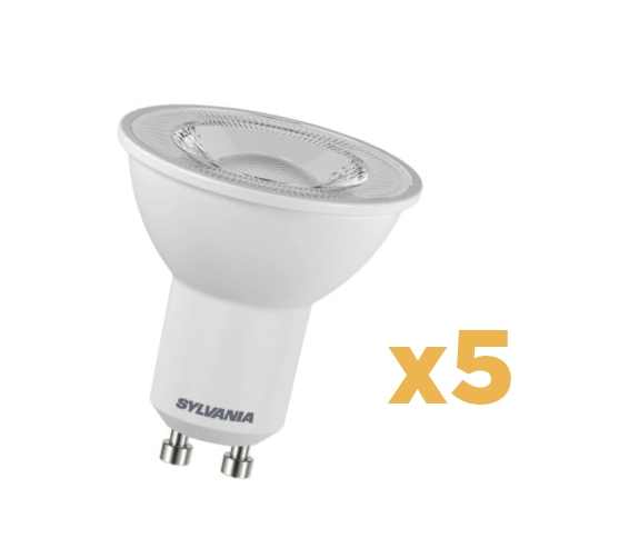 Lot de 5 lampes LED RefLED ES50 345lm 36° Sylvania