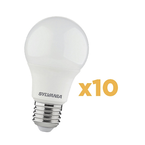 Pack de 10 lampes LED GLS A60 8 W 806 lm 840 E27 Sylvania