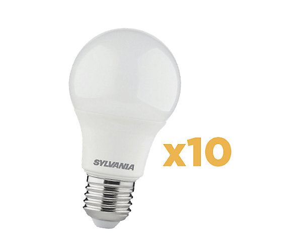 Pack de 10 lampes LED GLS A60 8 W 806 lm 840 E27 Sylvania