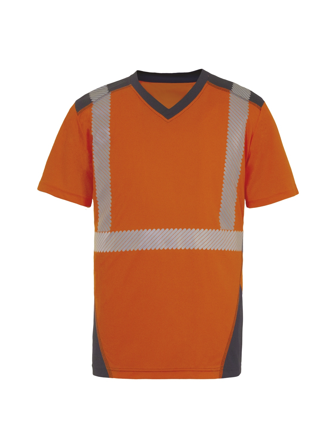 Tee-shirt Bali HV - Orange / Marine T2S