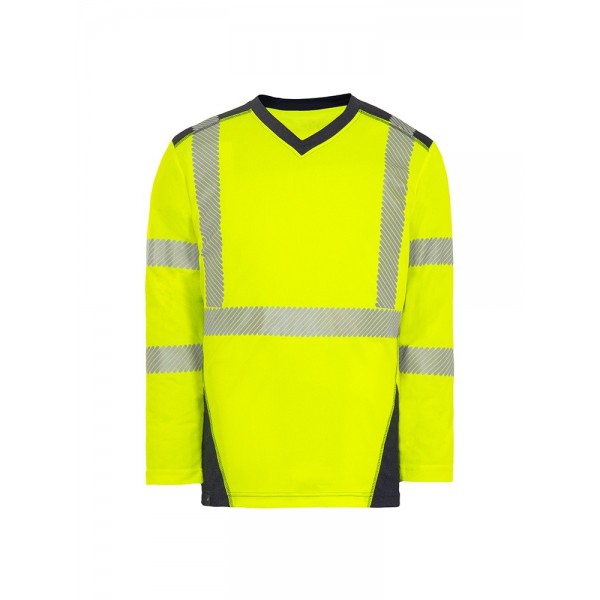 Tee-shirt Bali ML HV - Jaune / Marine T2S