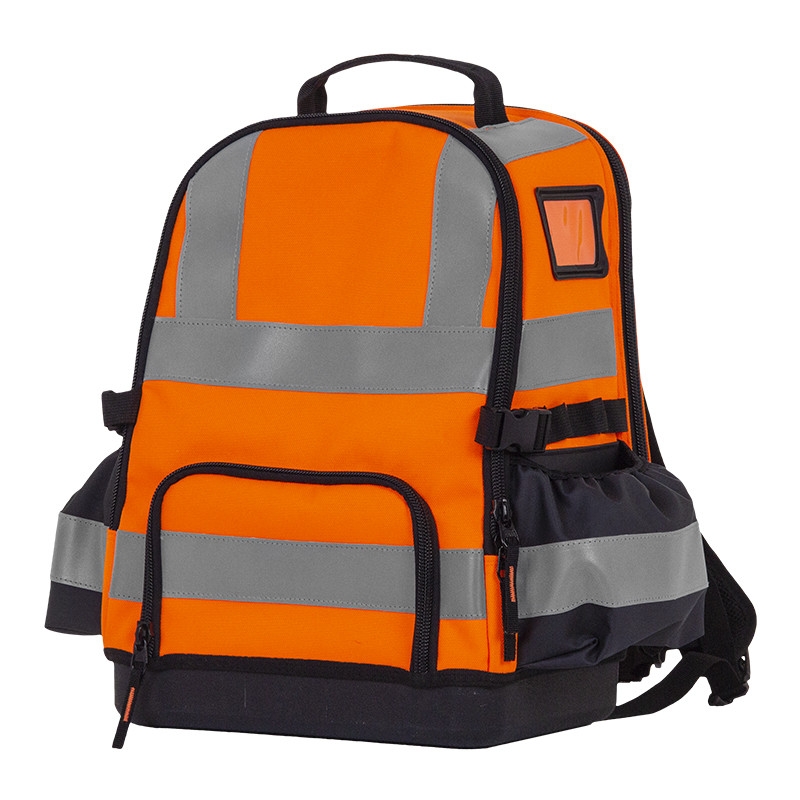 Sac à dos multipoches BALLAST - Orange fluo/Marine T2S