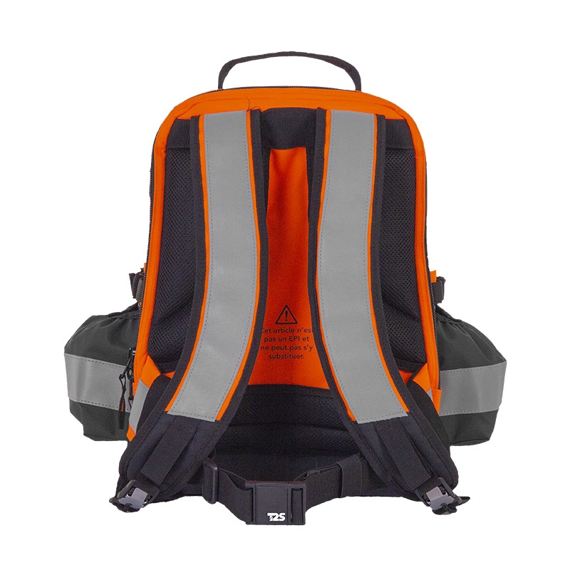 Sac à dos multipoches BALLAST - Orange fluo/Marine T2S