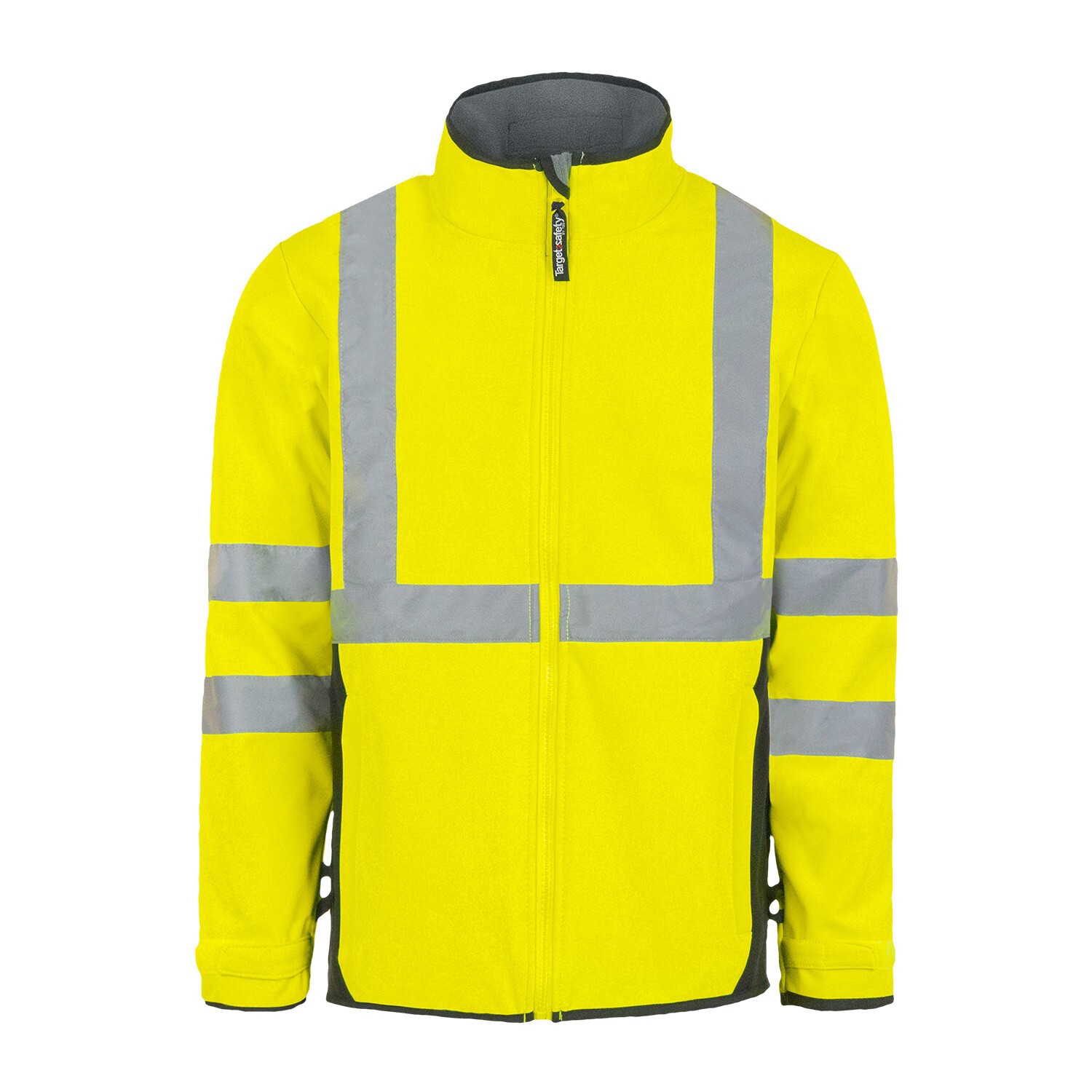 Veste Softshell 3 couches HV polyester mixte Falcon jaune / marine T2S