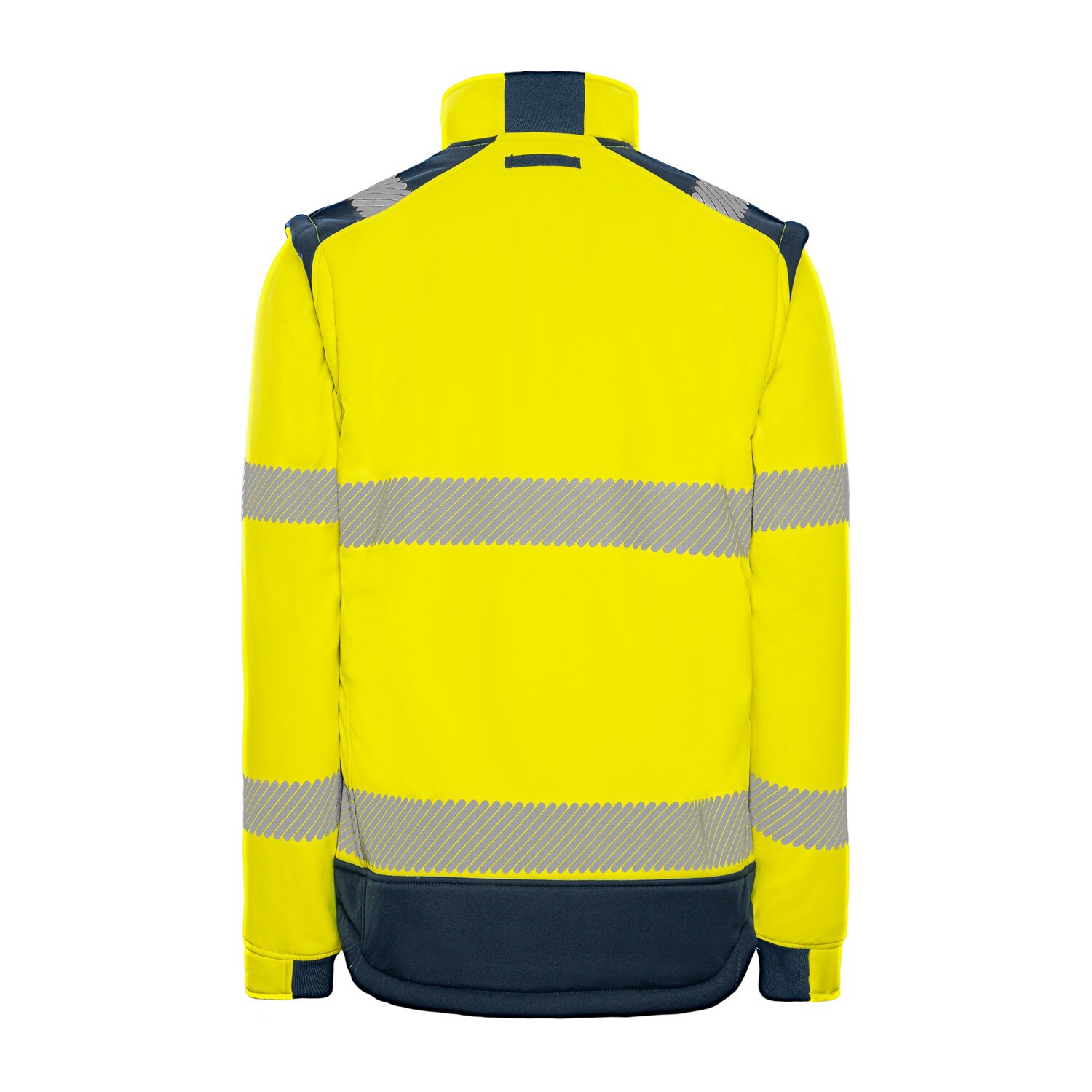 Veste Softshell HV polyester mixte Sherpa jaune / marine T2S