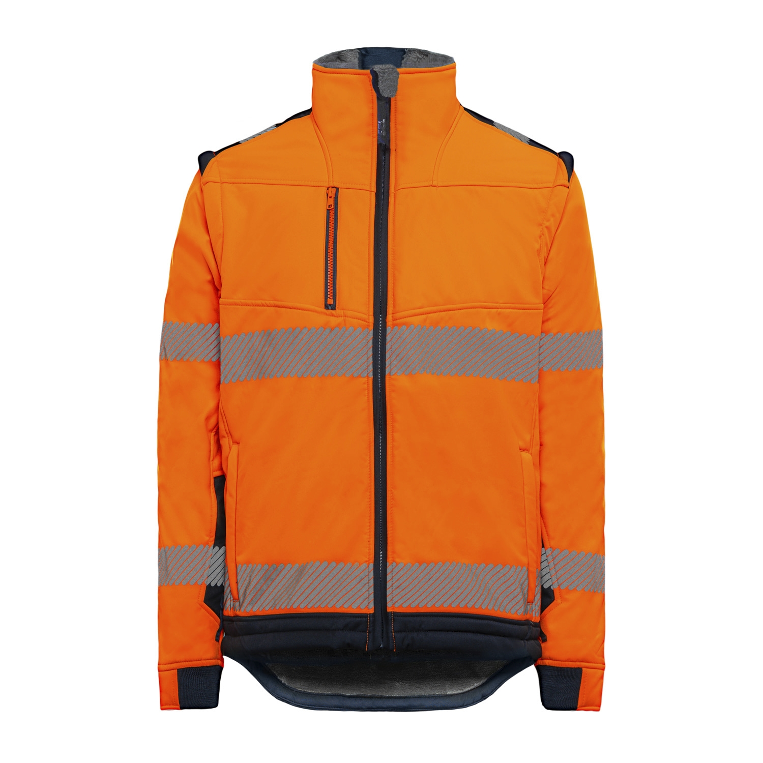 Veste Softshell HV polyester mixte Sherpa orange / marine T2S