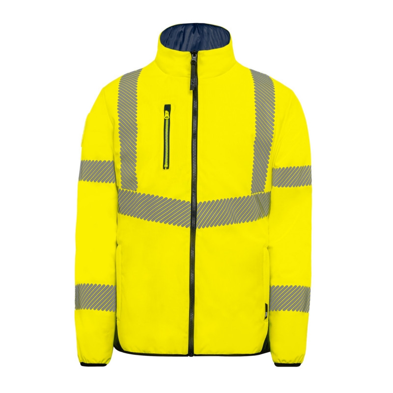 Blouson HV polyester mixte Yosemite jaune / marine