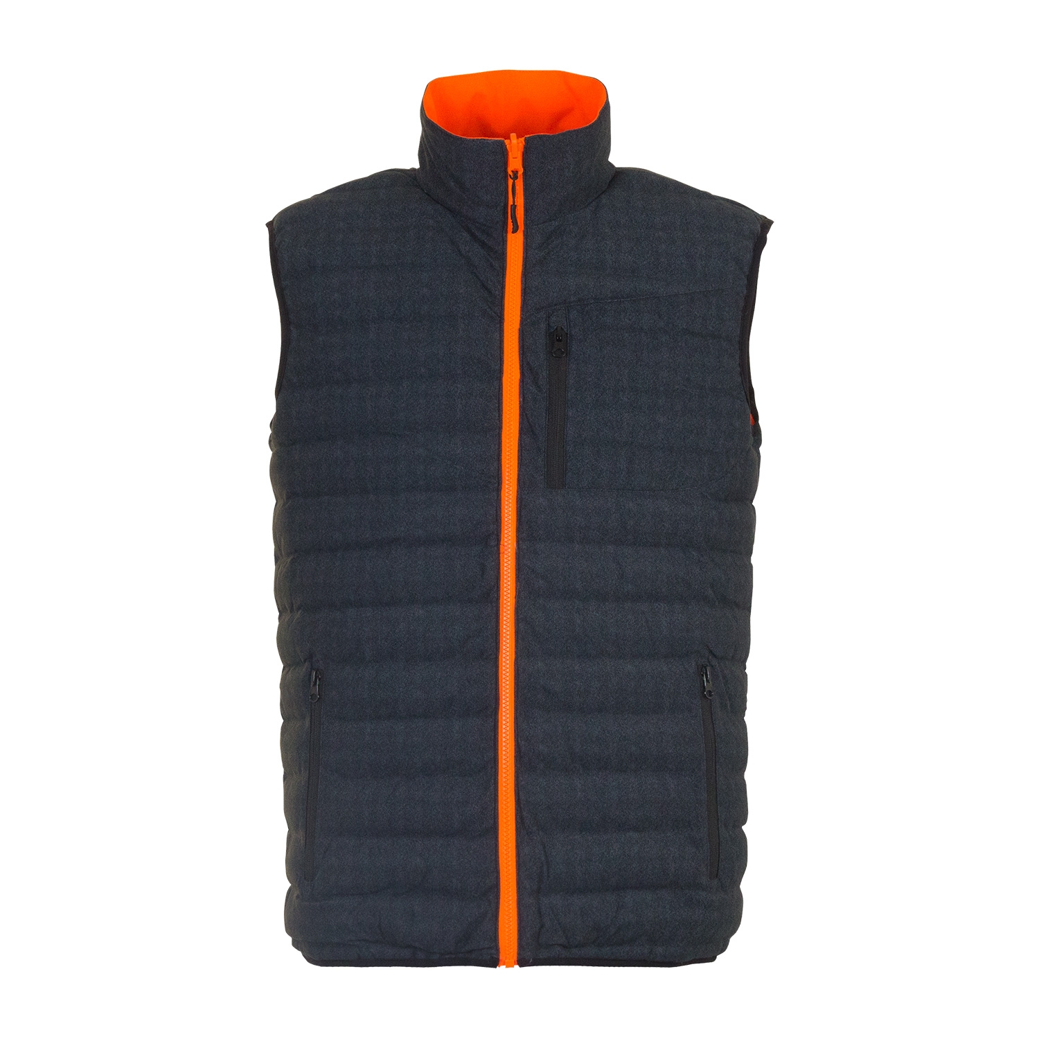 Bodywarmer HV polyester mixte Népal orange / marine T2S