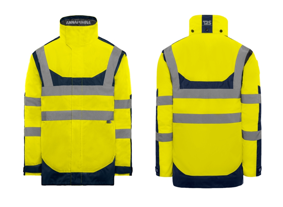  Parka 4 en 1 HV polyester mixte Annapurna 2 jaune / marine 