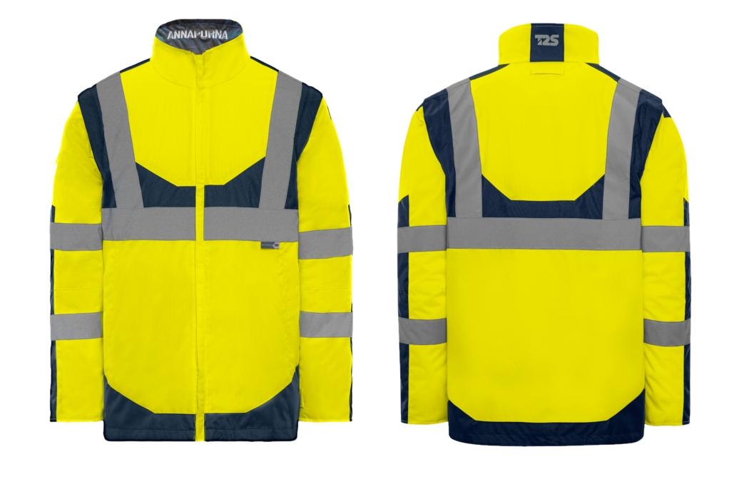Parka 4 en 1 HV polyester mixte Annapurna 2 jaune / marine T2S