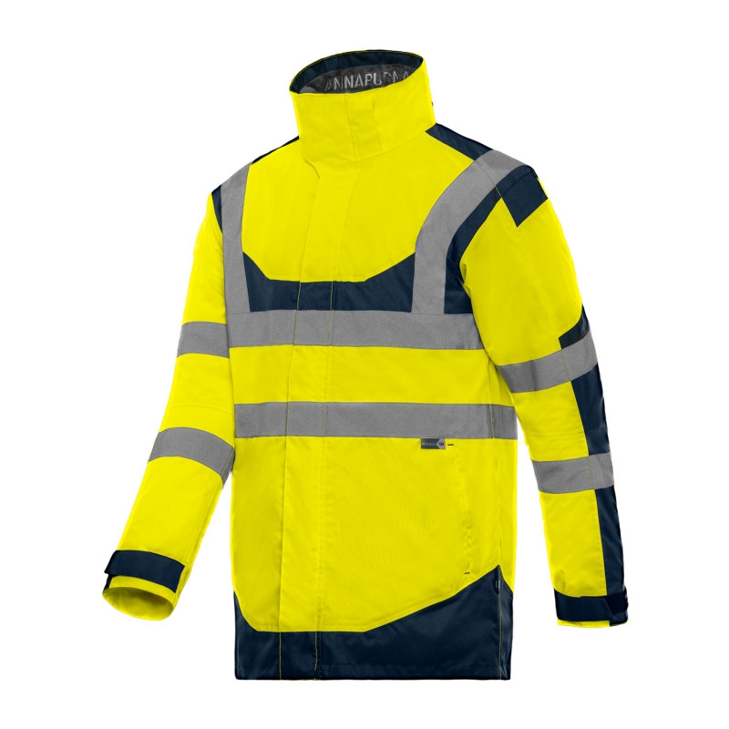  Parka HV polyester mixte Annapurna jaune / marine 