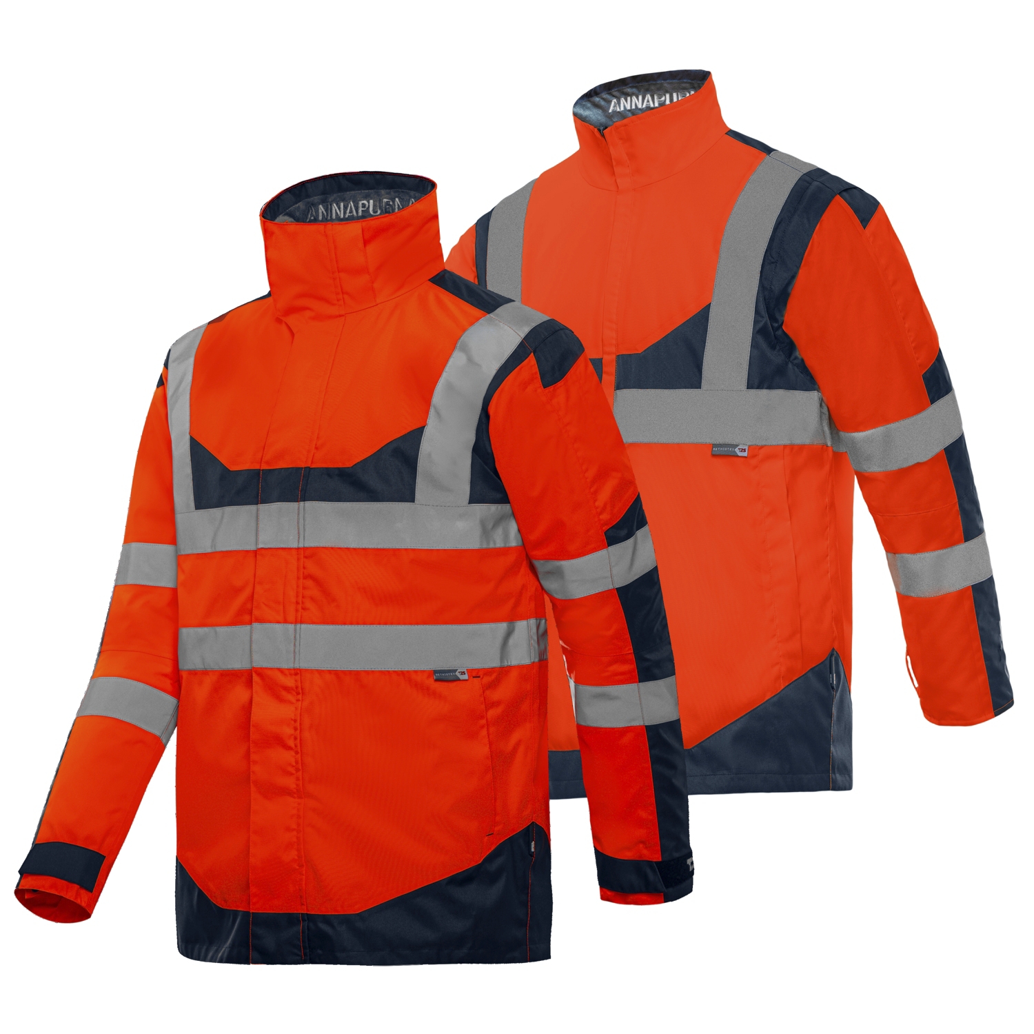  Parka HV polyester mixte Annapurna orange / marine 