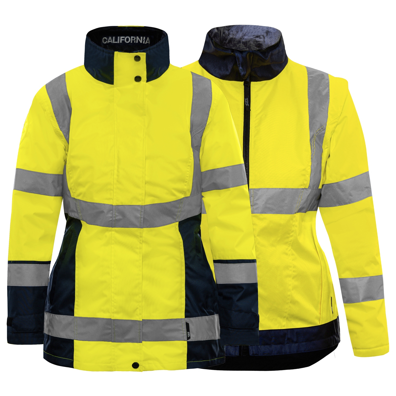 Parka femme California HV - Jaune / Marine T2S