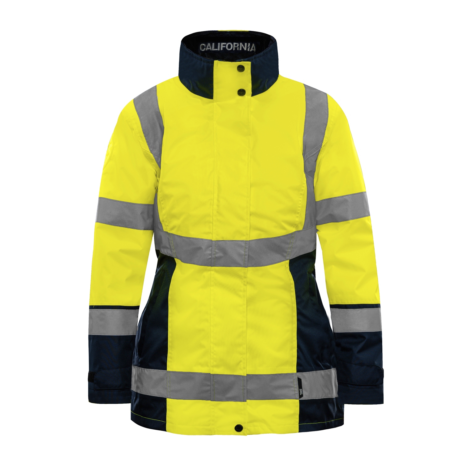Parka femme California HV - Jaune / Marine T2S