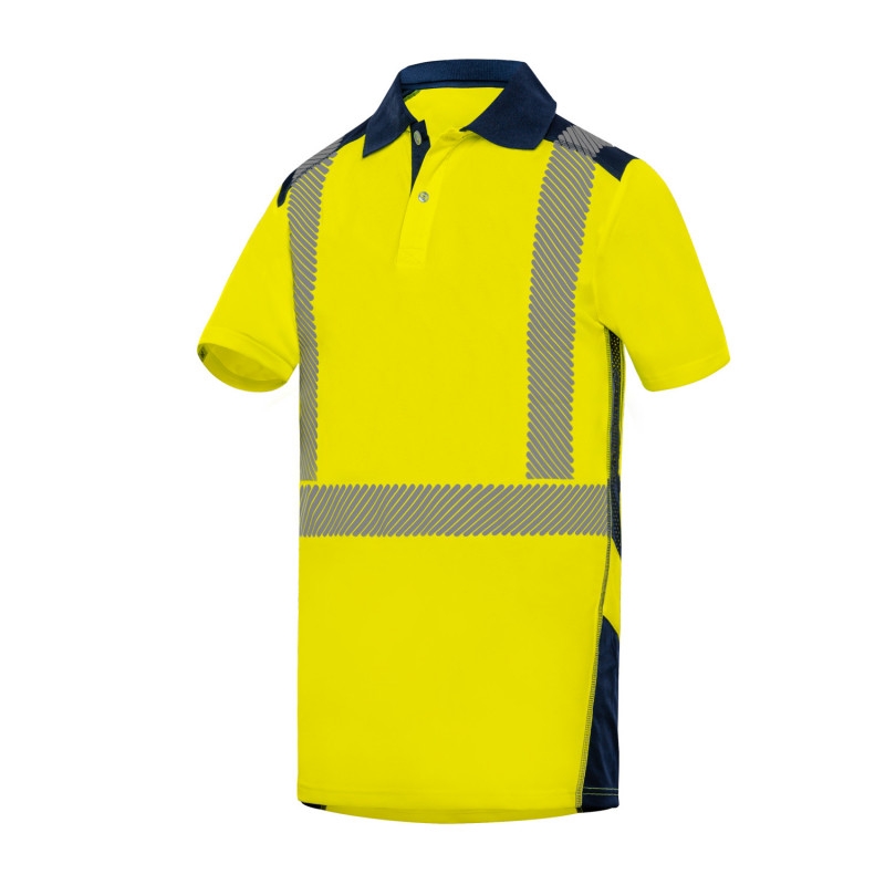 Polo Borneo HV - Jaune / Marine
