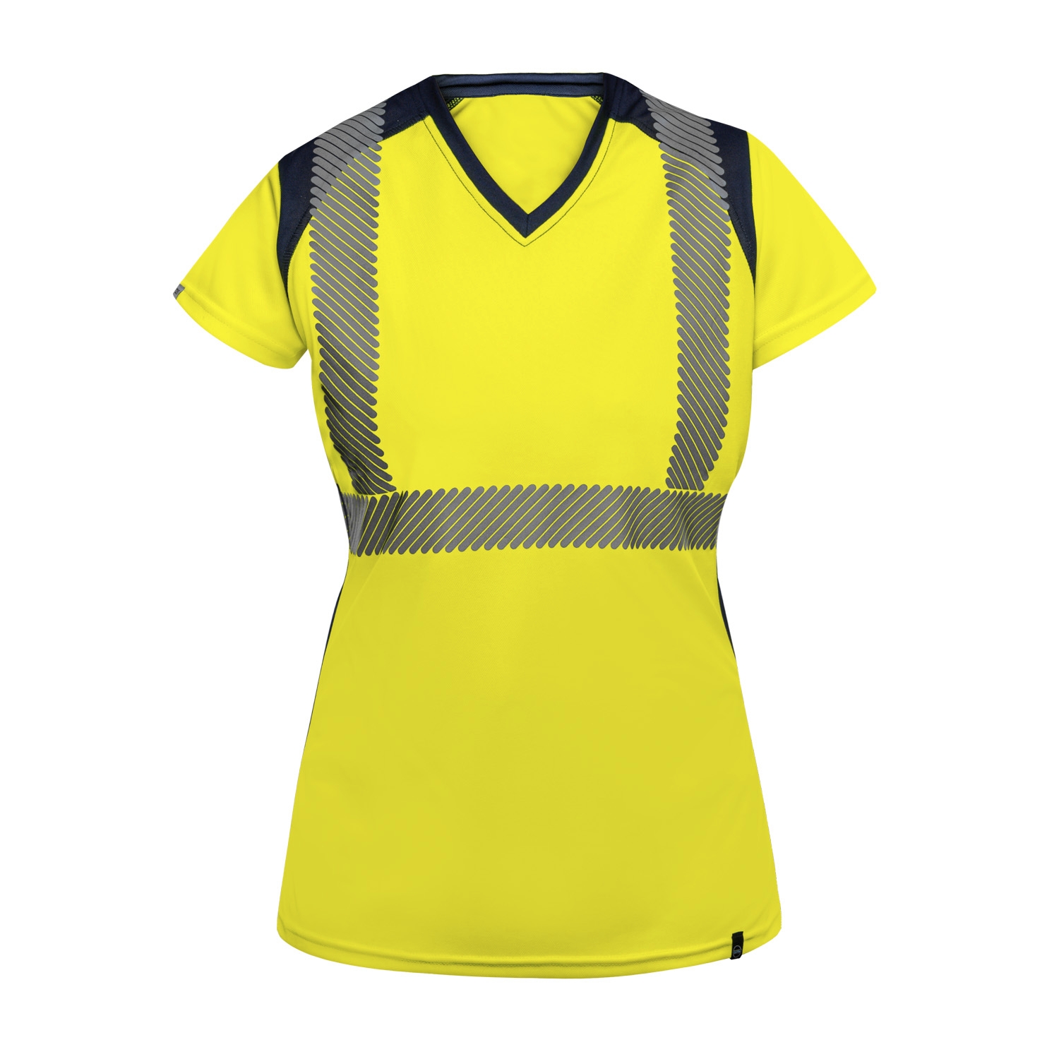 Tee-shirt HV femme thermorégulant 37.5 Bahia jaune / marine T2S