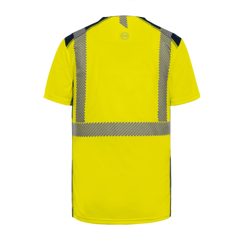 Tee-shirt HV homme thermorégulant 37.5 Belize jaune / marine T2S