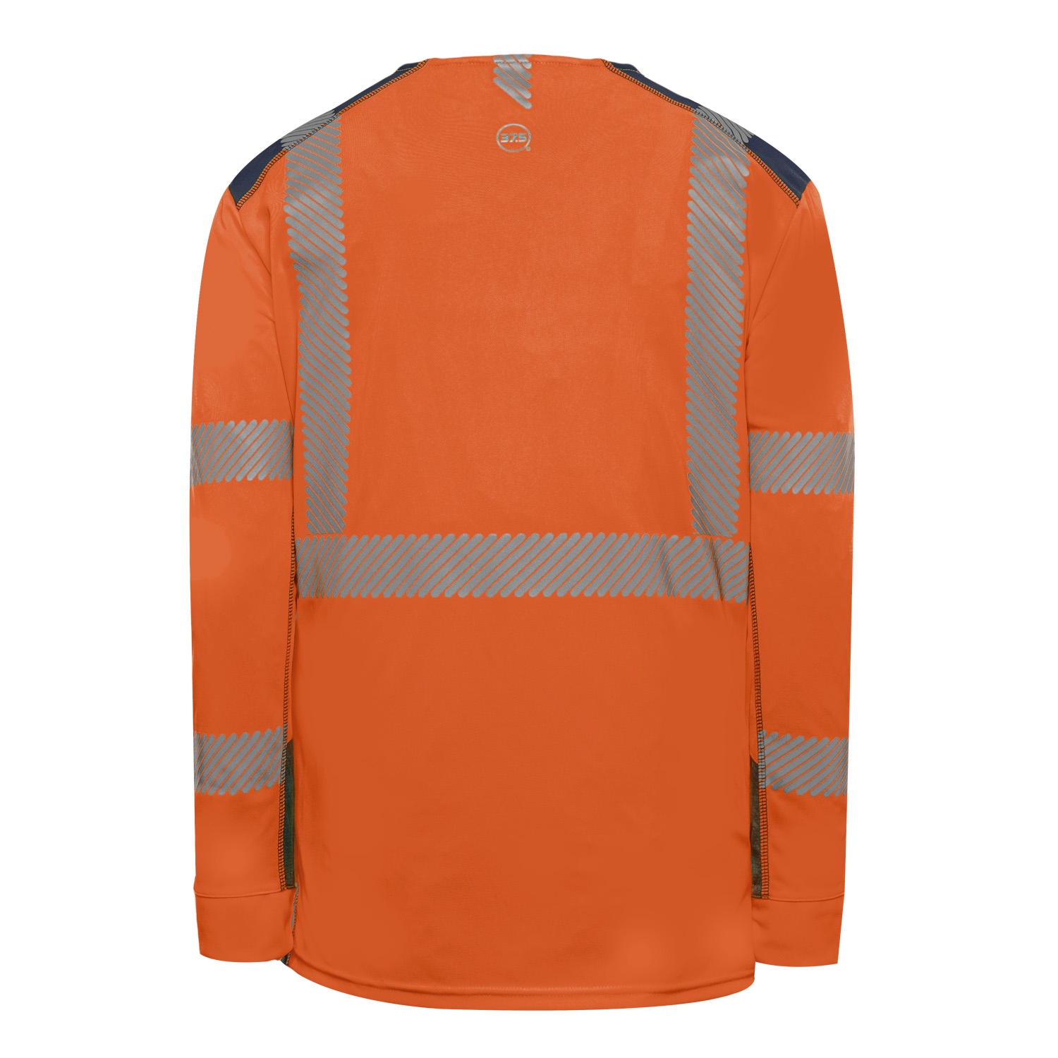 Tee-shirt HV thermorégulant 37.5 polyester homme Bélize manches longues orange / marine T2S