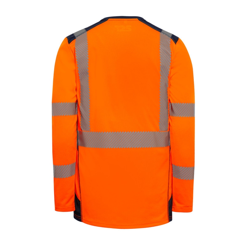 Tee-shirt Jakarta ML HV - Orange / Marine T2S