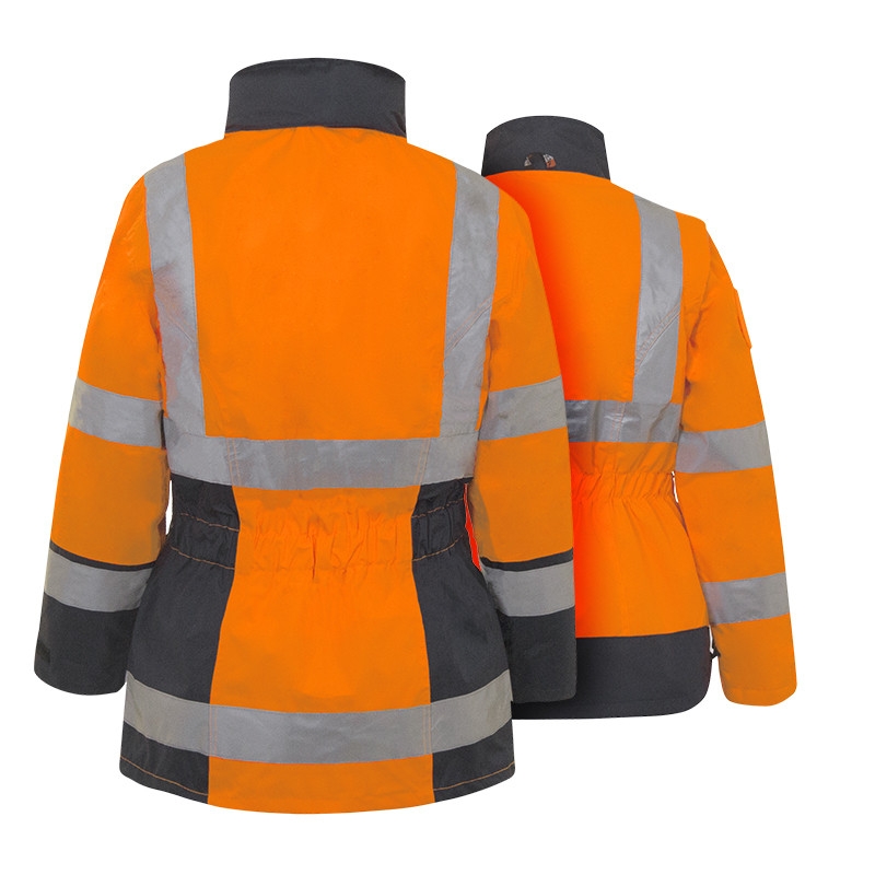 Parka femme California HV - Orange / Marine T2S