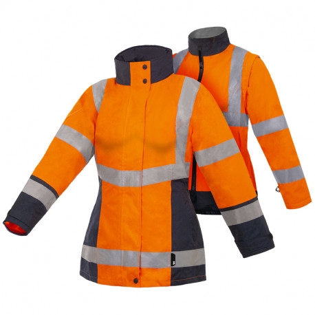 Parka femme California HV - Jaune / Marine T2S