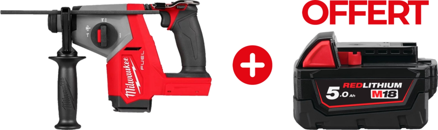  Perforateur SDS Plus 16 mm M18 Fuel + batterie offerte 