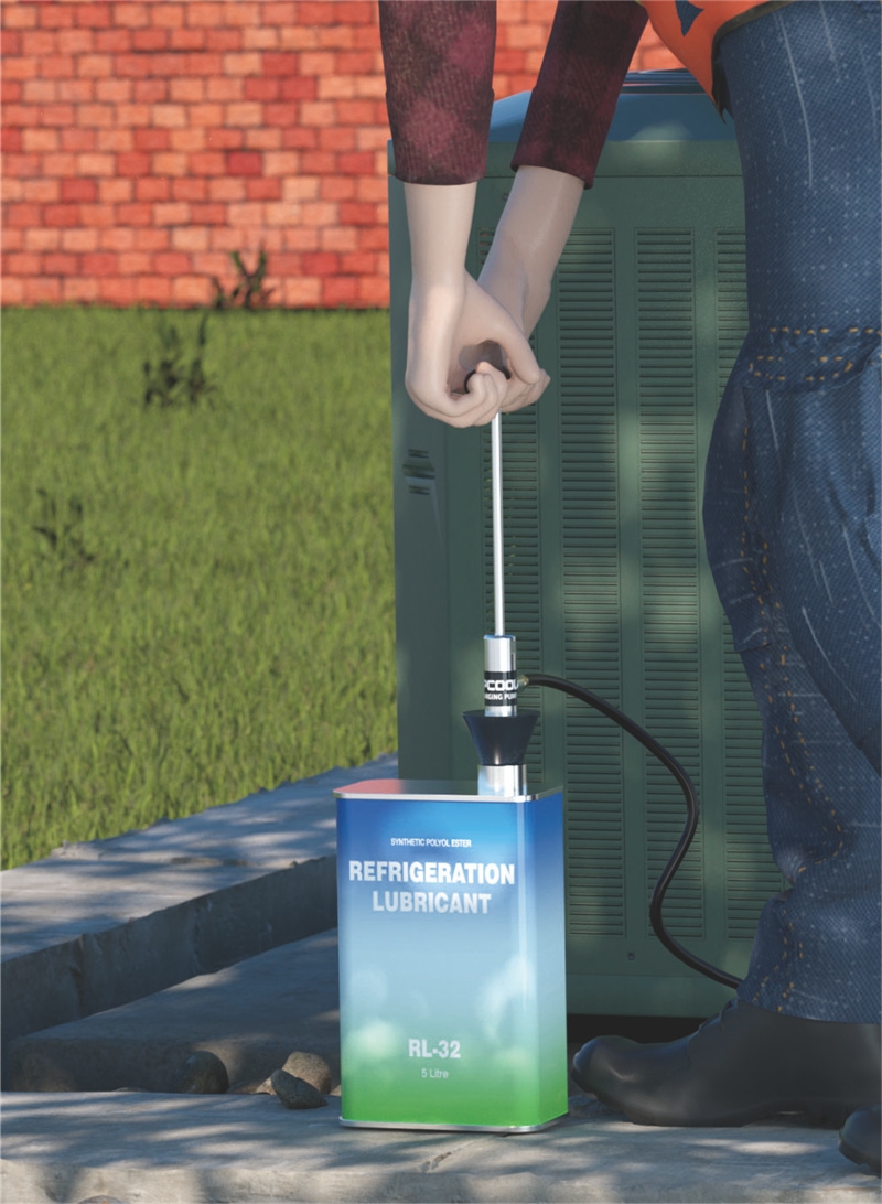 Pompe de charge d'huile manuelle avec flexible 1/4" - 50 mL/pompage Teddington