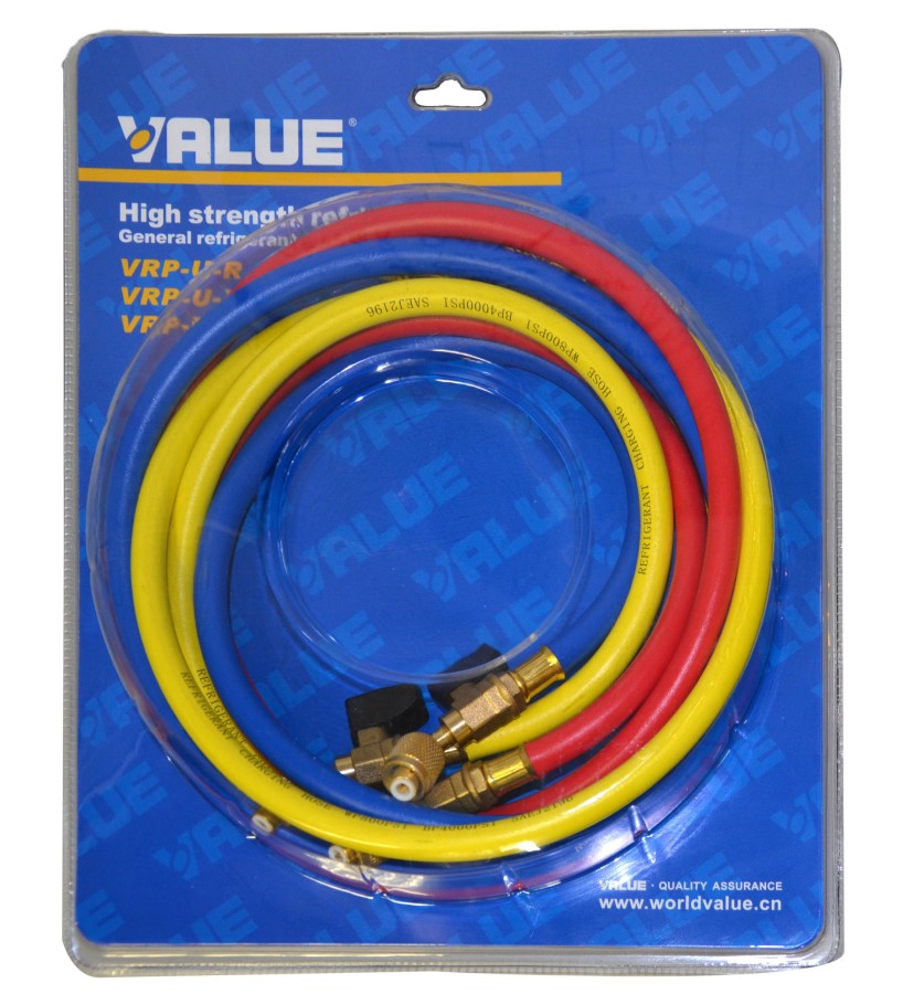  Lot 3 flexibles 150cm 1/4"-1/4" rouge-jaune-bleu 