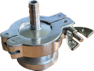 Sortie aluminium DN8 pour pompe à vide Atex Teddington