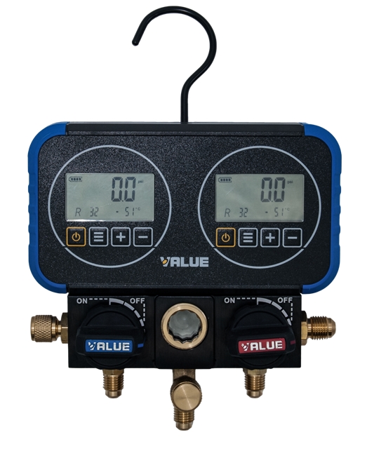 Manomètre électronique de précision 2 voies - tous réfrigérants Teddington