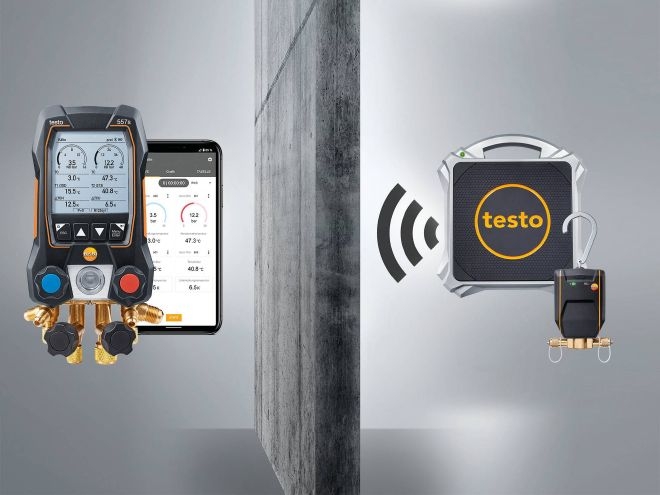 Kit testo 560i - Balance numérique de fluide frigorigène et vanne intelligente avec Bluetooth® Testo