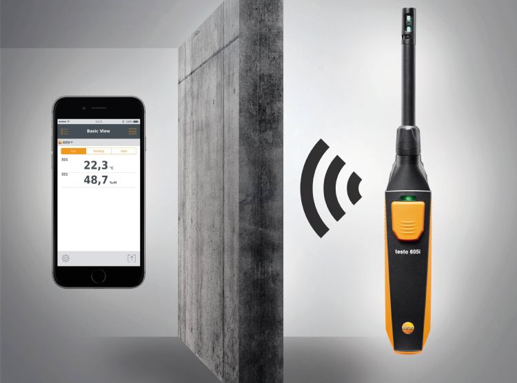 Thermo-hygromètre à commande via Smartphone 605I Testo