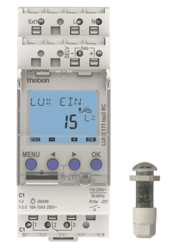 Interrupteur crépusculaire digital LUNA top3 Theben