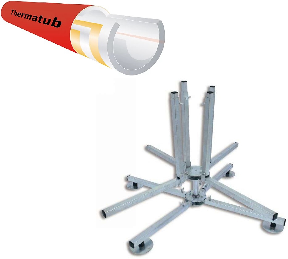 Lot de 5 couronnes de tube PER BAO 600m 13x16 + dérouleur Thermance