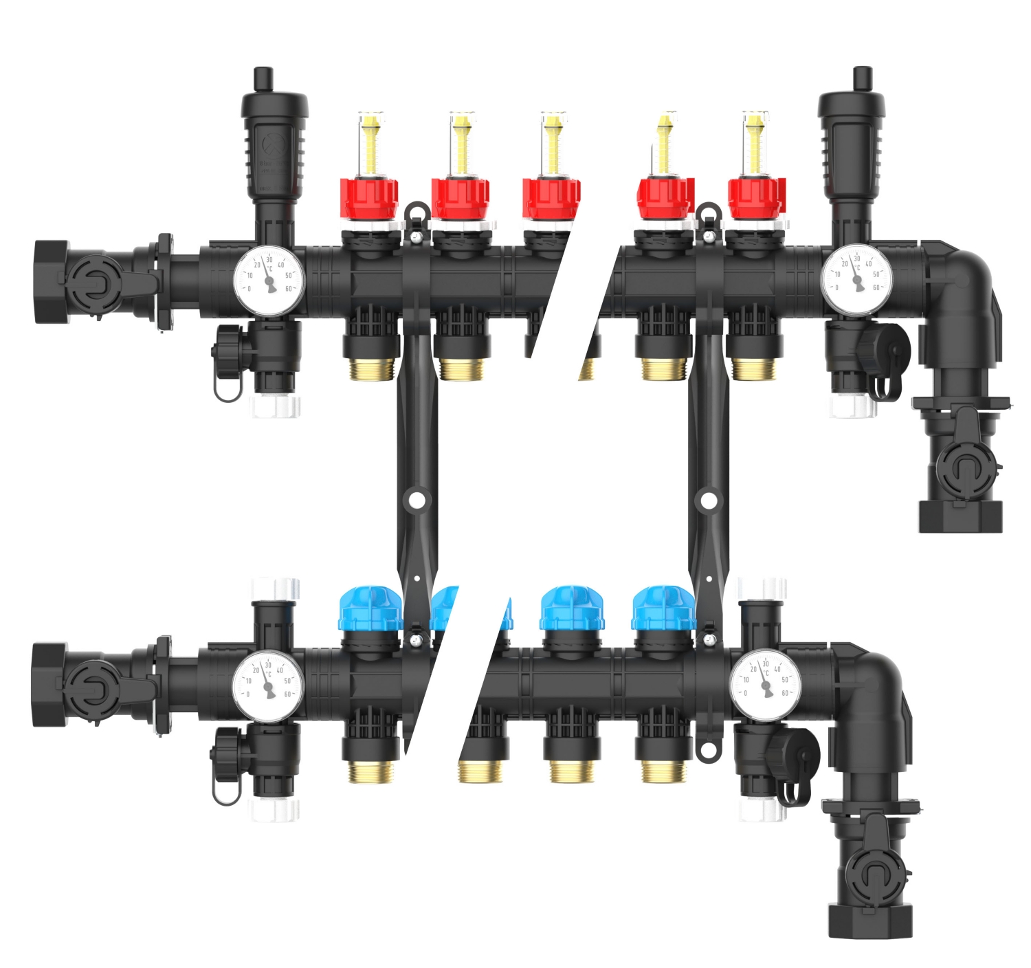 Collecteur synthèse plancher chauffant basse température Thermance
