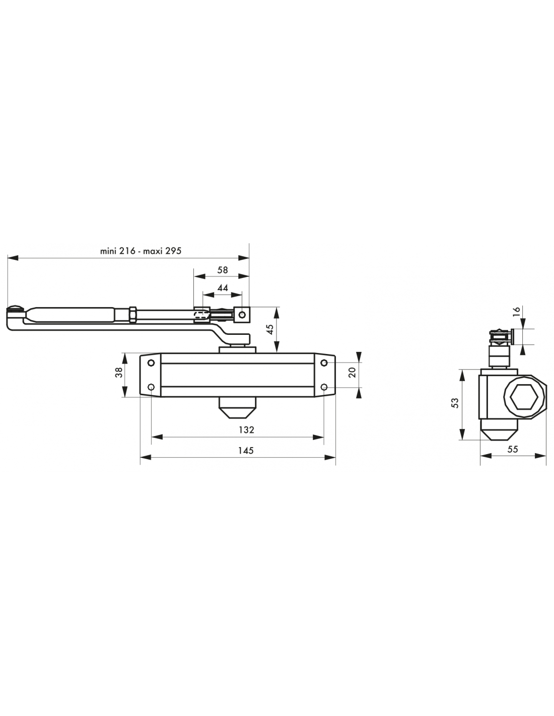 Ferme porte hydraulique Eco 30 kg Thirard