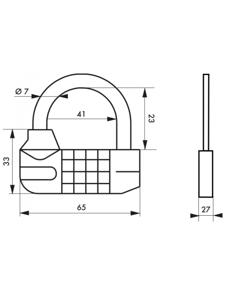 Cadenas à combinaison modifiable Thirard