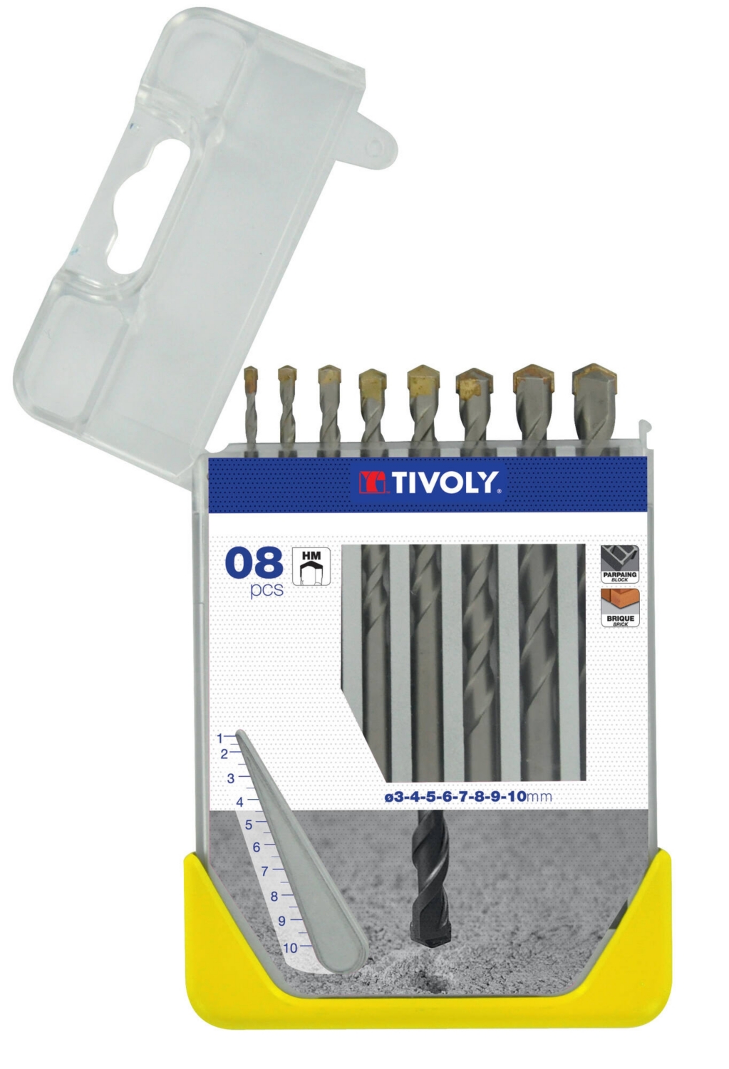 Foret béton cylindrique coffret 8P