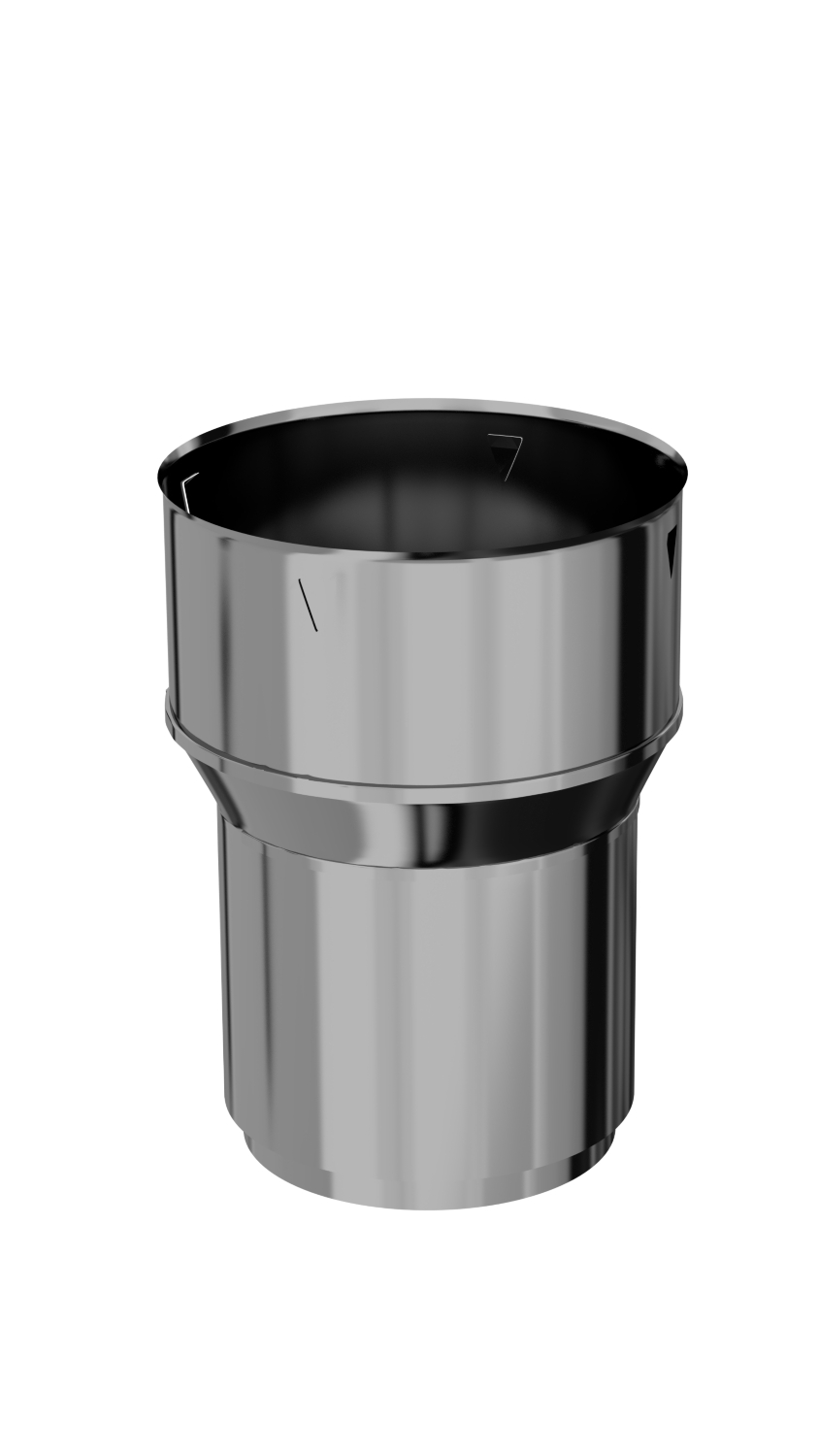  Raccord inox avec bagues à griffes poêle-tubage flexible 